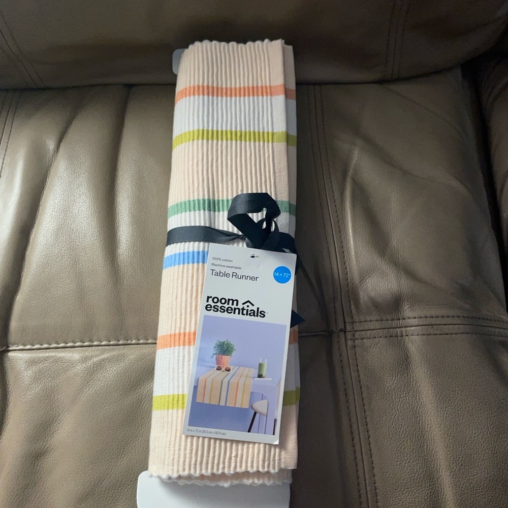 Striped Table Runner by Room Essentials New With Tags 14” x 72” Home Decor